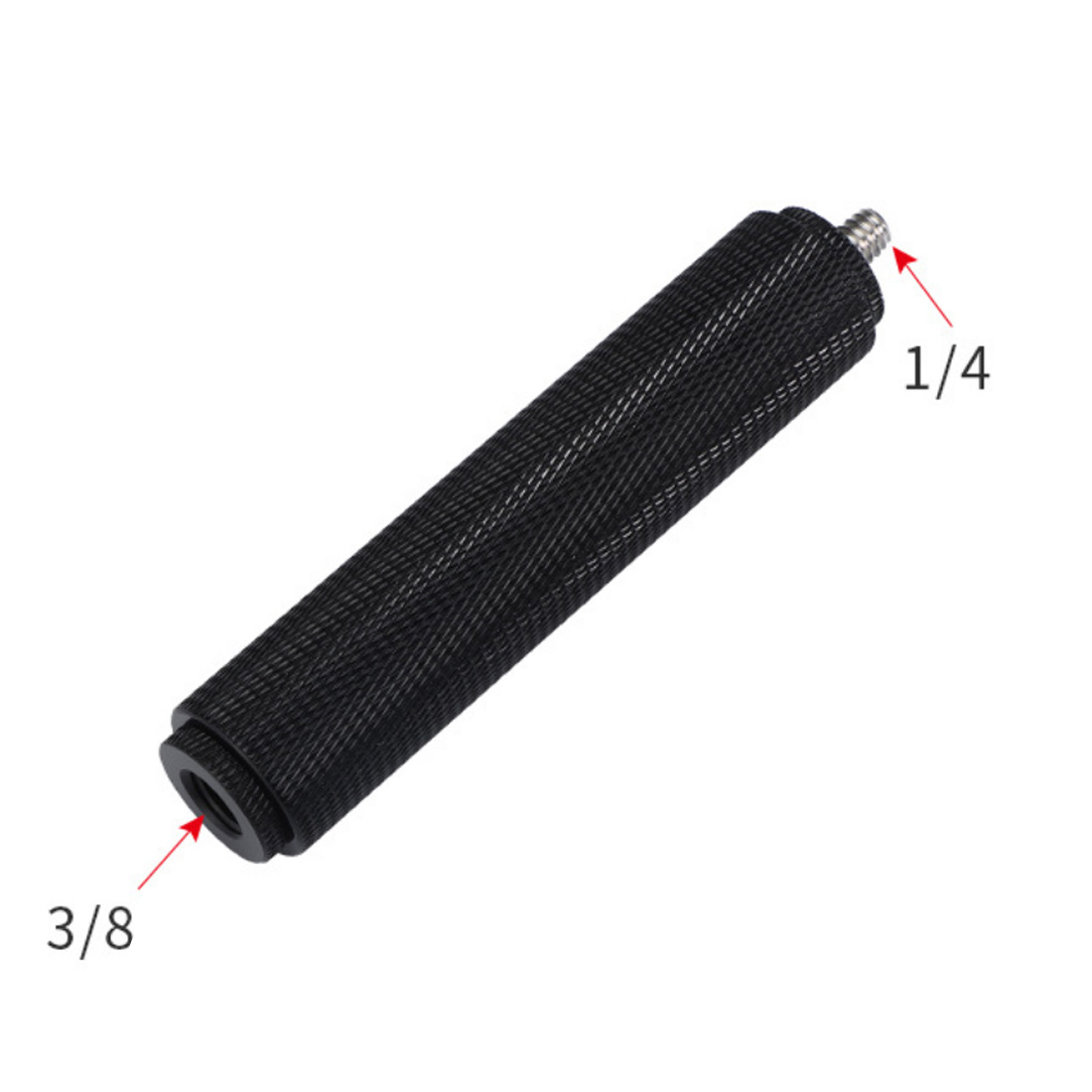 1/4 3/8 5/8 śruba uchwyt ręczny lustrzanka uchwyt gorącej stopki uchwyt ze stopu Aluminium dla GoPro telefon komórkowy Selfie stabilizator Holder: 14 male to 38 female