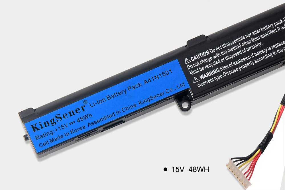 KingSener A41N1501 Laptop Battery for ASUS N552 N552V N552VW N752 N752V N752VW GL752JW GL752 GL752VL GL752VW Series Korea Cells