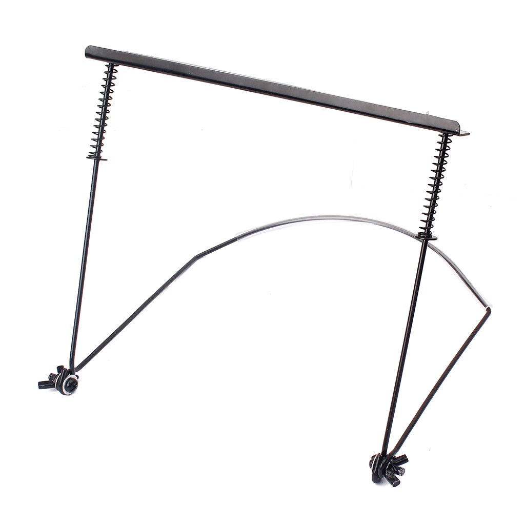 24 Hole Metal Harmonica Stand Round Neck Adjustable Black