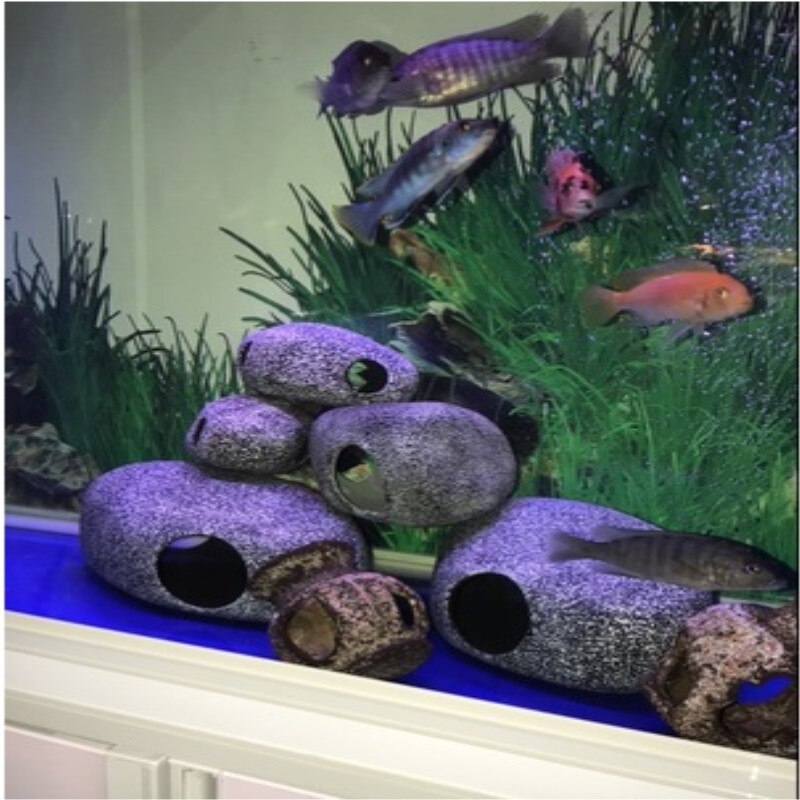 Visontwijkingshuis aquarium hars stenen grot ornament aquarium landschapsarchitectuur vissenkom stenen decoratie aquariumplanten