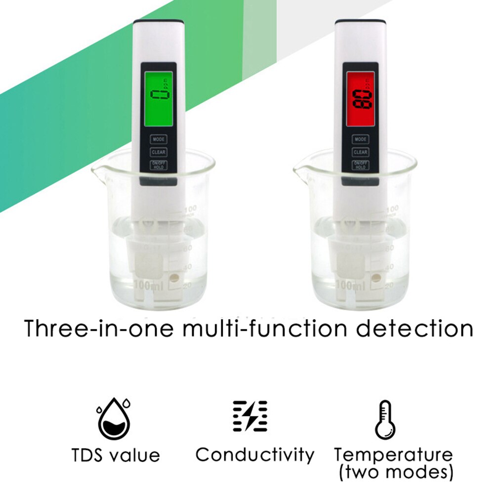 Numérique PH TDS mètre testeur thermomètre stylo pureté de l'eau filtre hydroponique pour Aquarium piscine moniteur d'eau précision 0.1