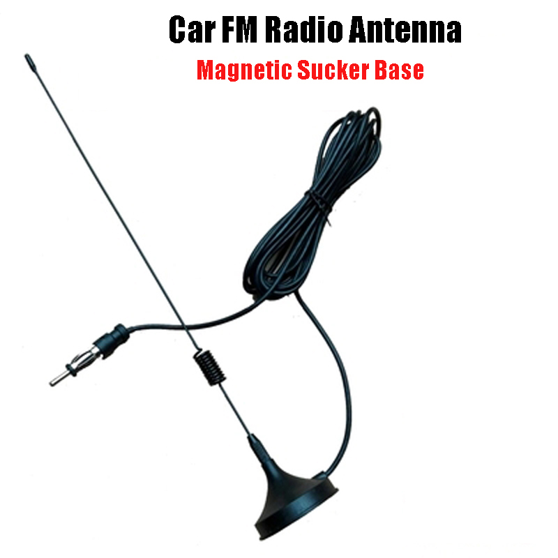 Antena de Radio de señal mejorada de alta frecuencia Fm para coche, alimentador de 3 metros, Base de succión para coche, imanes de doble cara, supersucción