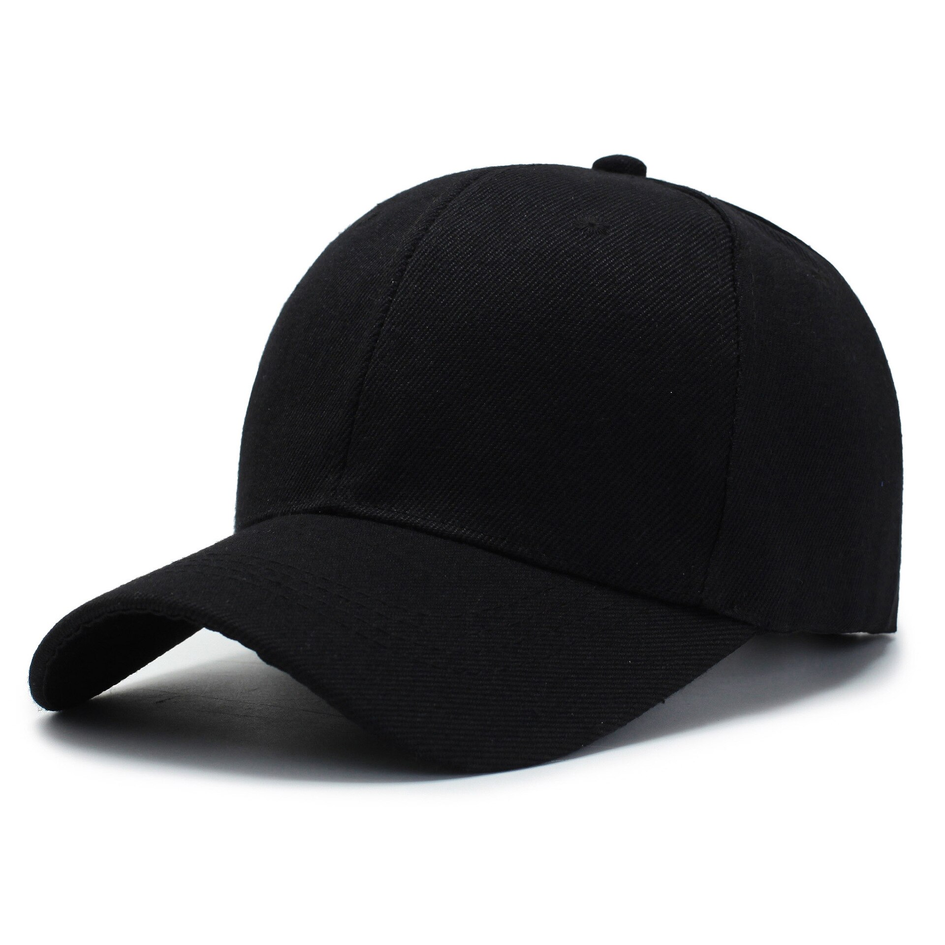 Peaked Visors Baseball Cap for Men Women Cotton Applies To Summer Outdoor Trucker Golf Hip Hop Adjustable Black Sun Hat: black