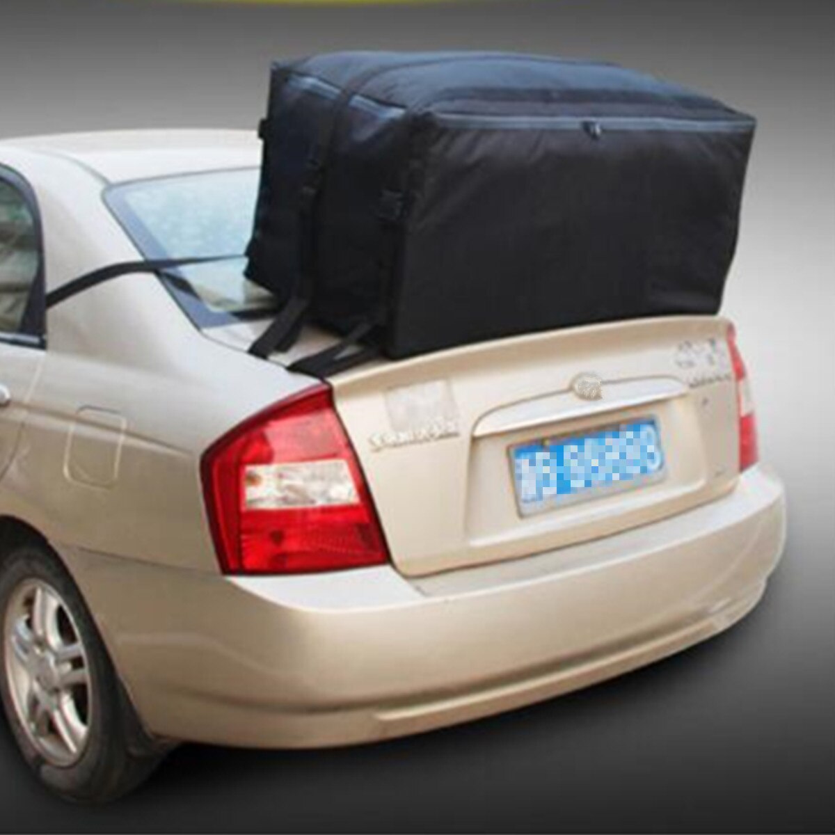 Vanntett bil last takbag bagasje bagasjeholder svart oppbevarings bag reise vanntett 218l transportør bagasje til biler