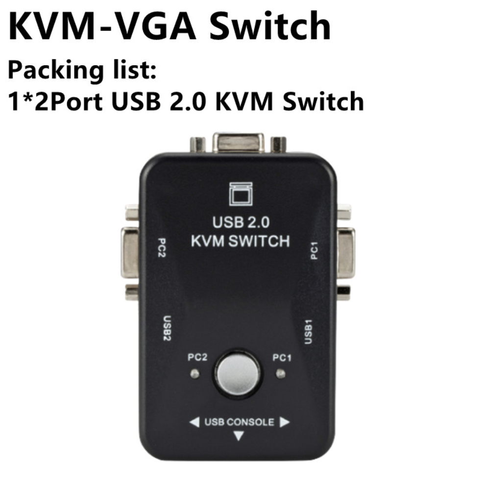 USB KVM Switch Switcher 4 Port VGA SVGA Switch Splitter 1920*1440 VGA Video Switch For USB device Keyboard Mouse Monitor Adapter: Beige