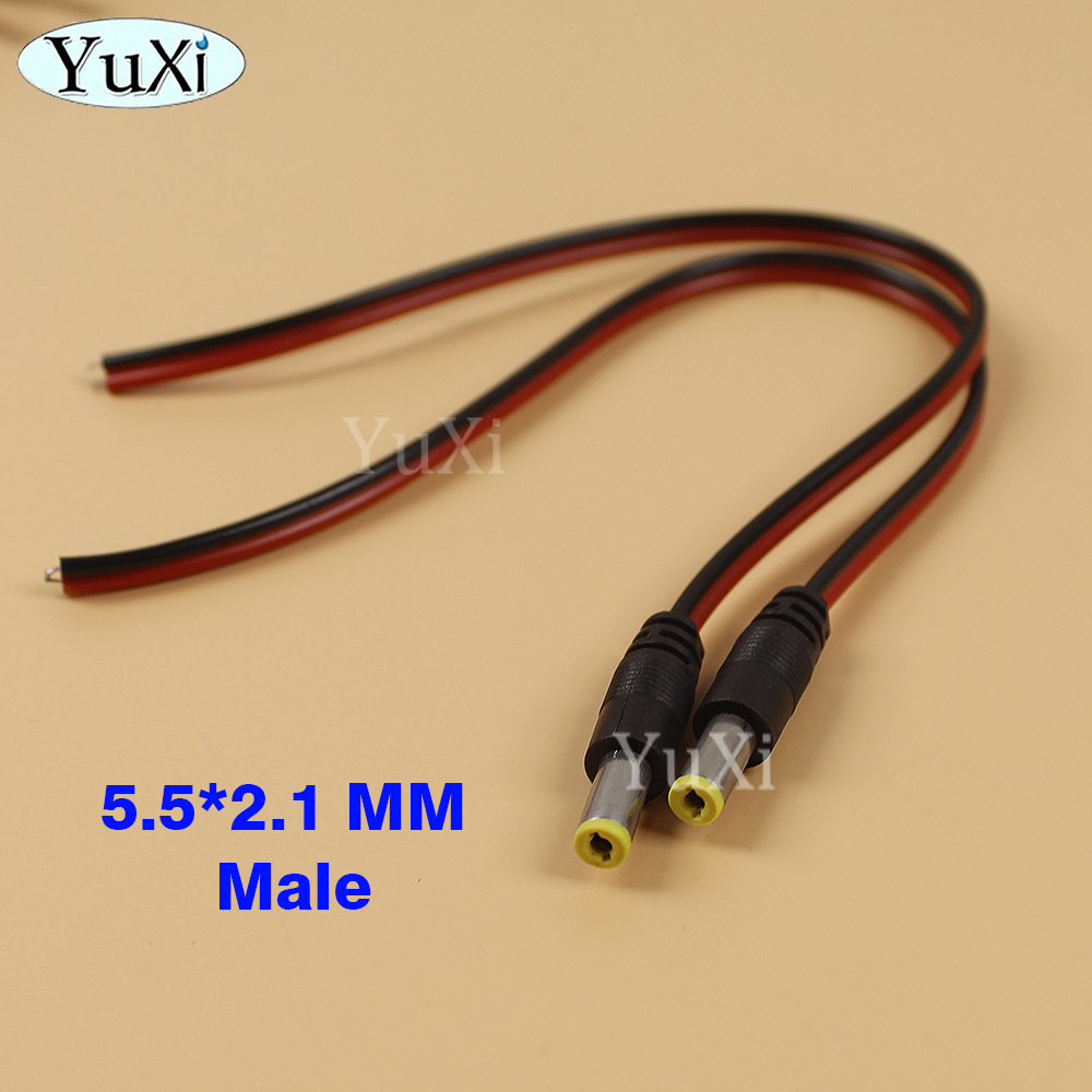 Conector macho y hembra para cámara CCTV, extensión de Cable de CC, 5 piezas, 2,1x5,5 MM, 12V
