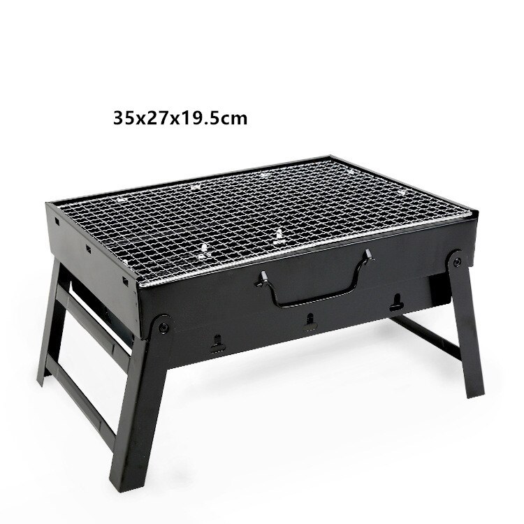 thumbnail image 2 of Crystals Large Portable Charcoal BBQ Grill, Steel Construction, Detachable Legs, Black 2 of 4