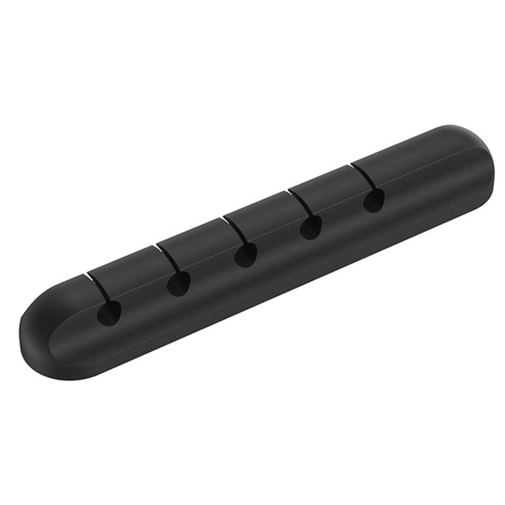 Silicone Cable Winder ABS Wire Clamp Cable Clip Mini Storage Organization Office Self-Adhesive Fixing Holder Home: 5clips storage holes