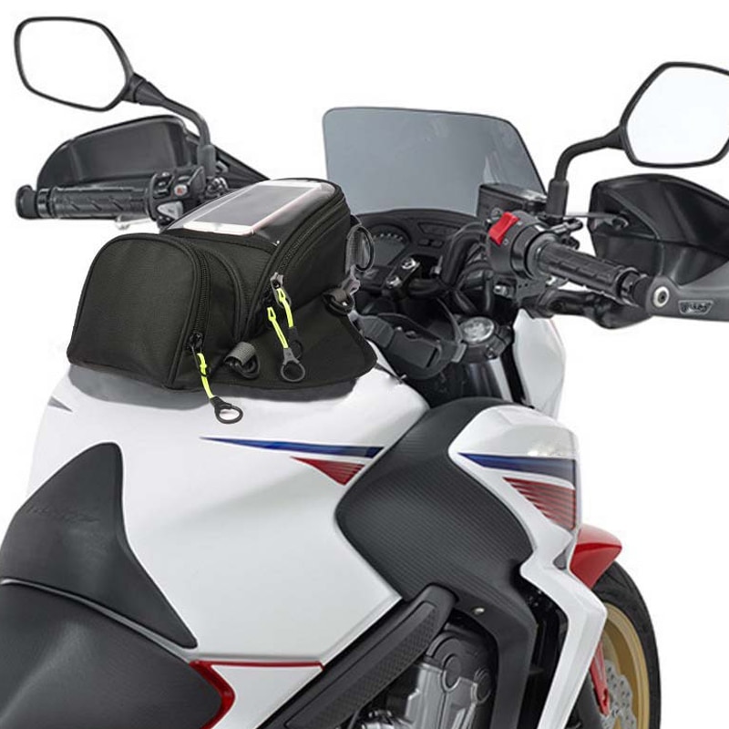 Multifunktionel vandtæt motorcykeltank taske magnetisk mobiltelefon navigation brændselsolie taske pakke motor med faste stropper