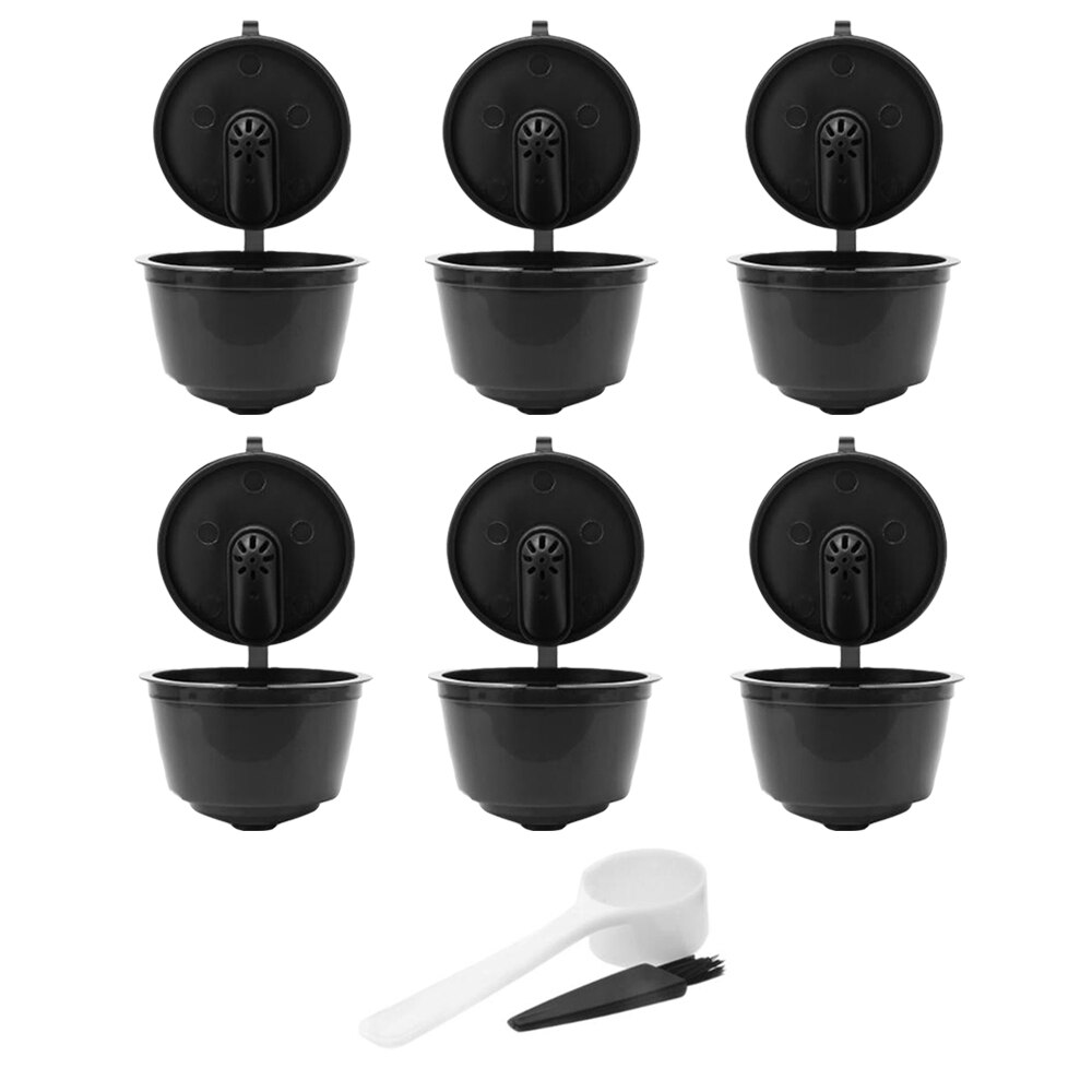 3rd återanvändbara dolce gusto kaffekapslar för kaffe dolcegusto nescafe-maskin återanvändbara dulce gusto kaffefilter: 6 st svart