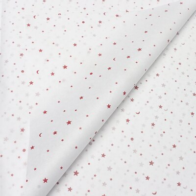 Papier d'emballage artisanal doré | 20 pièces, 50x70cm, avec étoile lune, papier d'emballage floral, fait à la main: N6