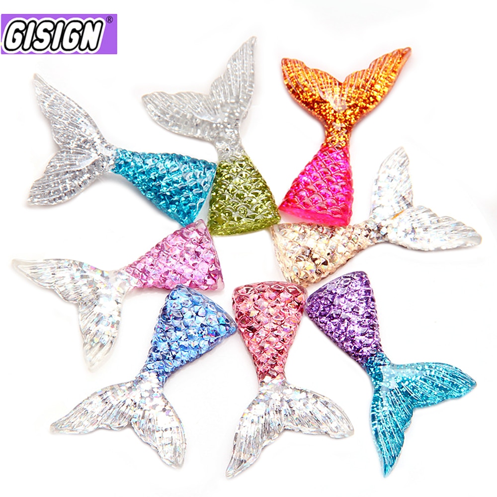 Mermaid Tail Supplements Charms for Slime DIY Polymer Filler Addition Slime Accessories Toys Lizun Modeling Clay Kit for Child