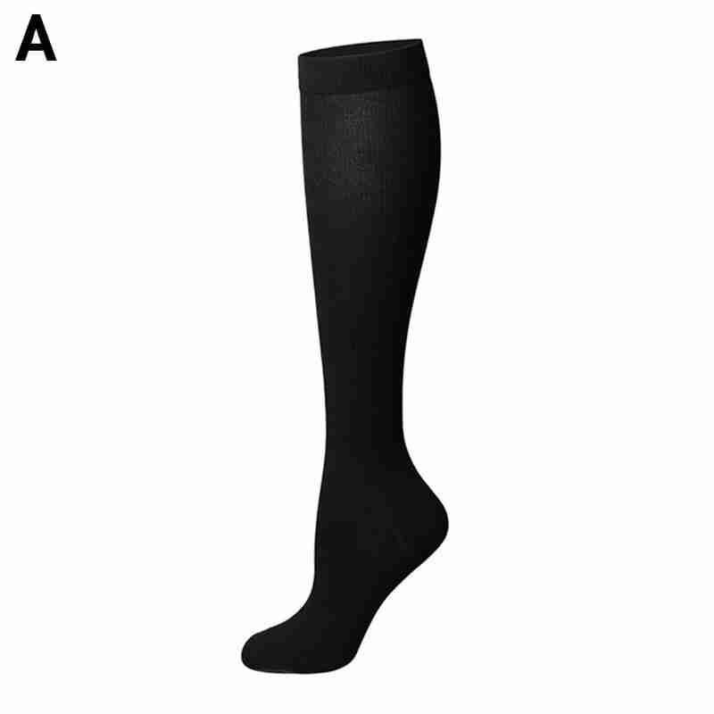 Chaussettes à Compression pour soulager les varices, bas de Compression pour les genoux, unisexe, couleur, cuisses hautes, chaussettes longues en Nylon,: A / L