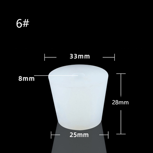 1pchome cerveja vinho rolhas de silicone plug com 8mm buraco para válvula de bloqueio a ar bubbler fermentação válvula de escape silicone borracha plug