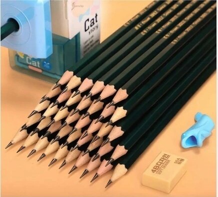 20 Pcs 2B Drawing Pencil HB Learning Writing Pencil School Supplies Drawing with The Pen Set Wood Cn(origin) Hexagon 177mm HB/2B
