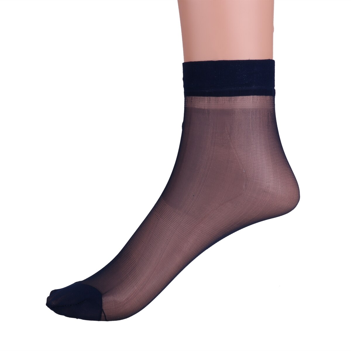Sommersokker tynn silke, gjennomsiktig over ankellengde stretchy nylon pustende uformelle korte mannskapssokker kule sokker for menn