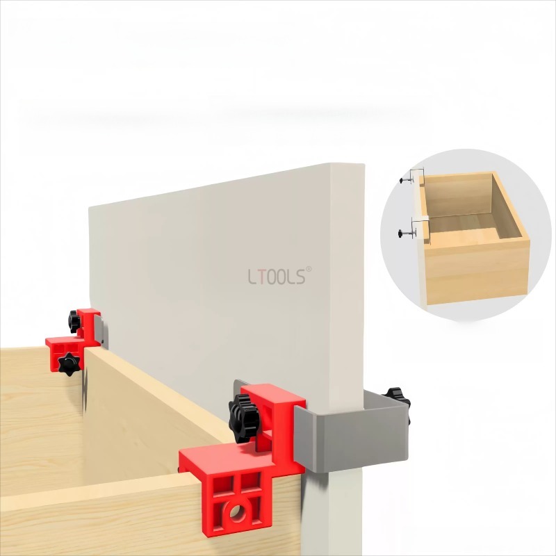 High Panel Drawer Clip with Thickened Stainless Steel Installation Auxiliary Tool Adjustable Woodworking Positioning Artifact