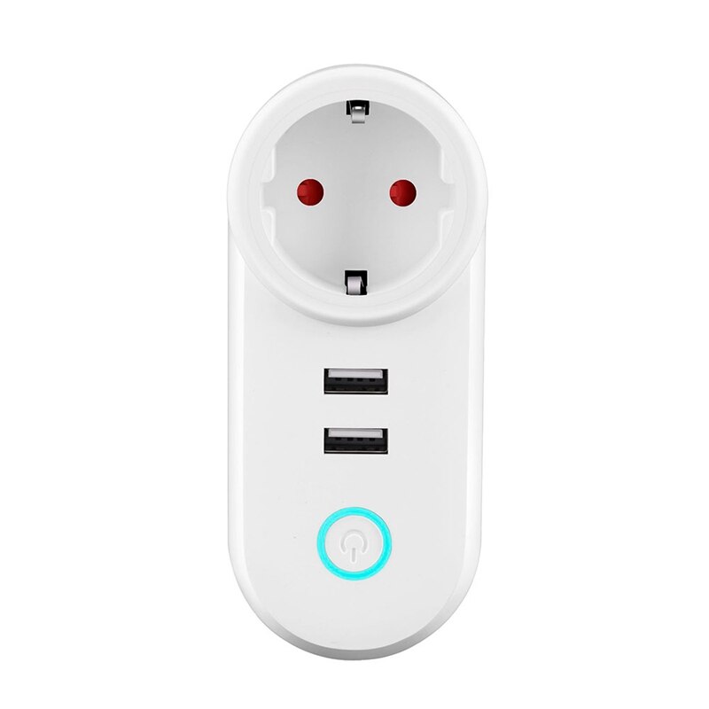 WIFI Smart Plug Socket with Dual USB Timing Socket Wireless Outlet Voice Control Work for Alexa Google Home EU Plug: Default Title