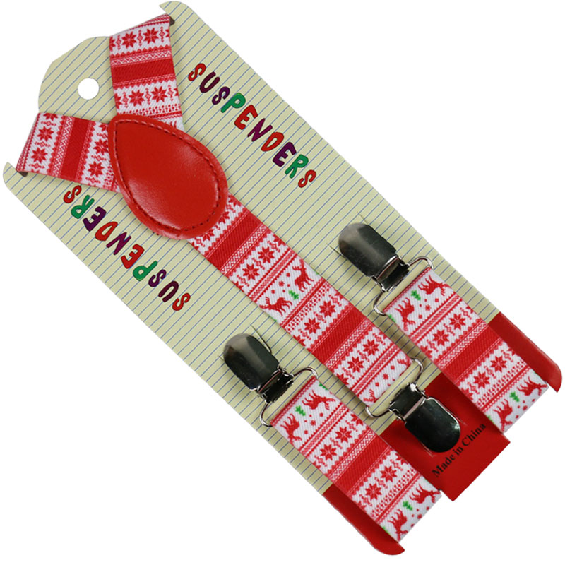 Huobao børn drenge piger jul halloween træ hjorte bukser bukser y-tilbage klip-på justerbare elastiske seler til børn: 04