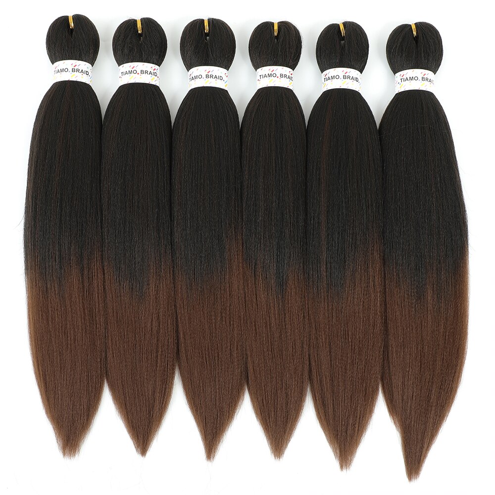 Ombre Pre Stretched Braiding Hair Ez Braid Hair Low Temperature Fiber Synthetic Crochet Braiding Hair Extensions
