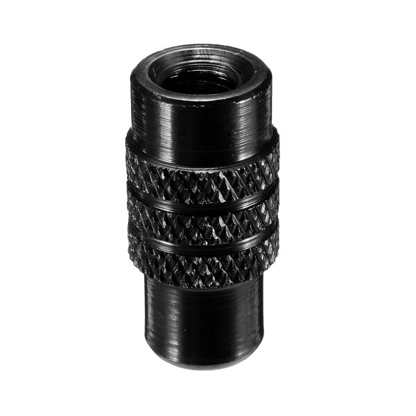 4x aluminium fietswielband presta ventieldop franse geanodiseerde stofkap: Zwart