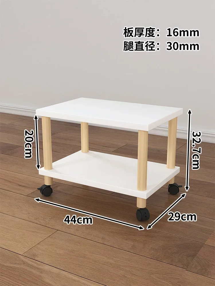 Büro-Drucker-Gestell, doppelschichtige Aufbewahrung, für Höhle Haushalt, bodenstehend, mehrschichtiges, bewegliches Schreibtisch-Gestell, praktischer Organizer, Handys Regal: Schokolade
