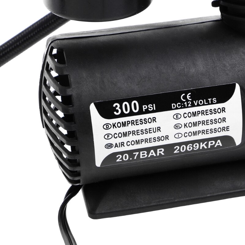 Universal 1Pc 300 PSI 12V Car Portable Mini Air Compressor Electric Tire Inflator Pump w/Gauge