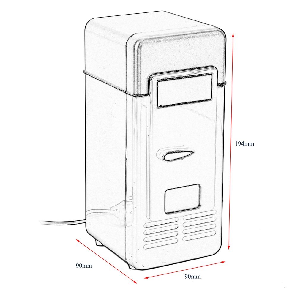 2 farge abs 194*90*90mm energisparende og miljøvennlig 5v 10w usb bil bærbar mini drink kjøligere bil båt reise kosmetisk kjøleskap