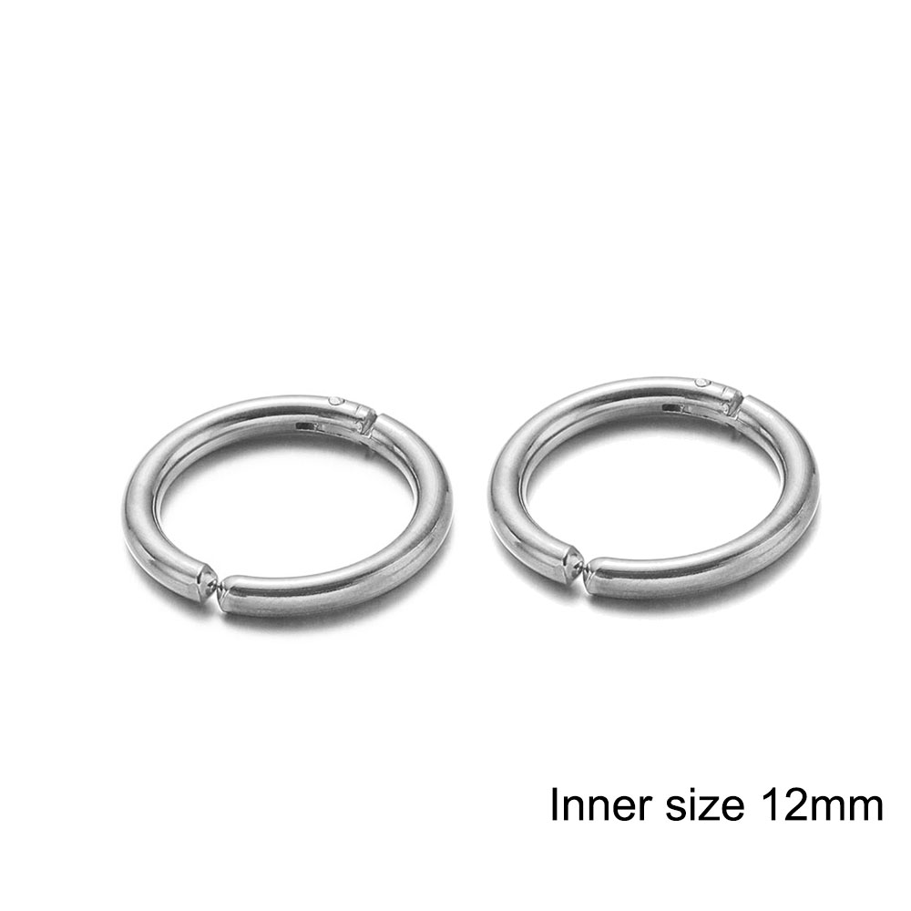 6 uds. De acero inoxidable sin agujero, pendientes con Clip, aros sin perforación, pendientes para mujeres y hombres, pendientes Piercing, joyería: COLOR ORO ROSADO