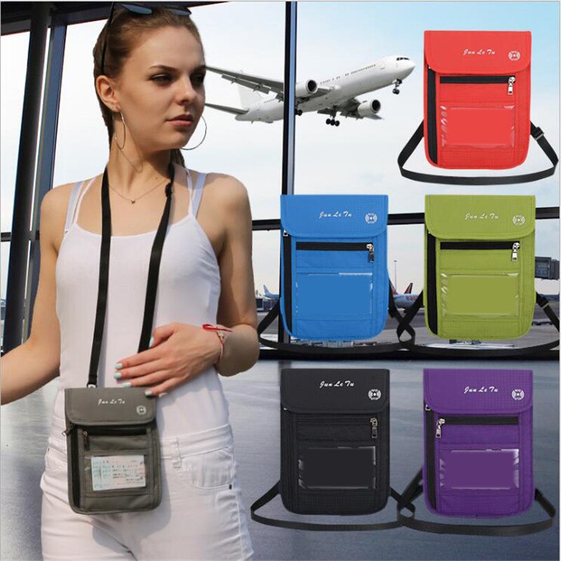 Multifunctionele reistas schoudertas documententas beschermhoes portemonnee etui voor unisex mini crossbody tas
