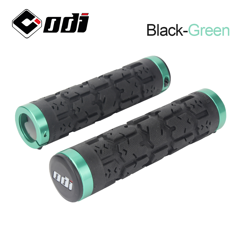 ODI-empuñaduras de manillar de bicicleta RG01, cubierta de mango antideslizante con bloqueo y absorción de impacto, doble bloqueo para piezas de bicicleta de montaña/carretera: Azul marino