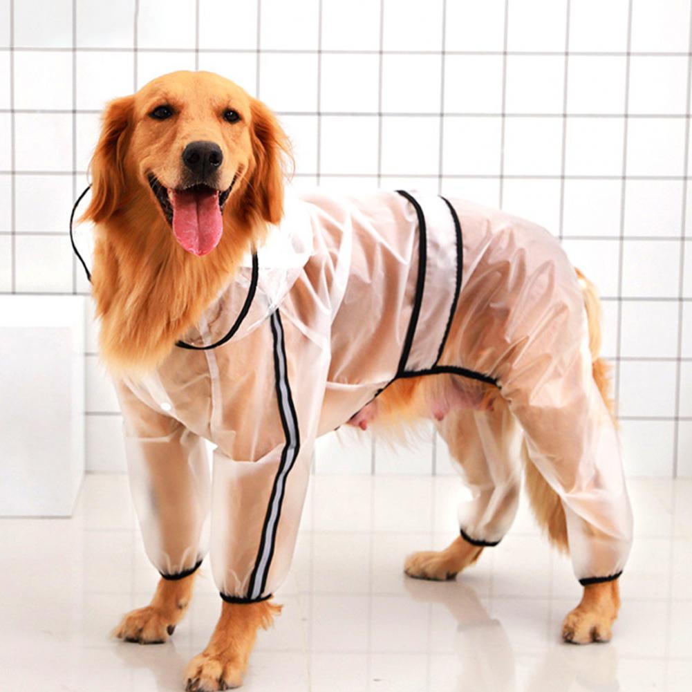 Lightweight Pretty Pet Dog Raincoat TPU Dog Raincoat Stylish for Rain Day
