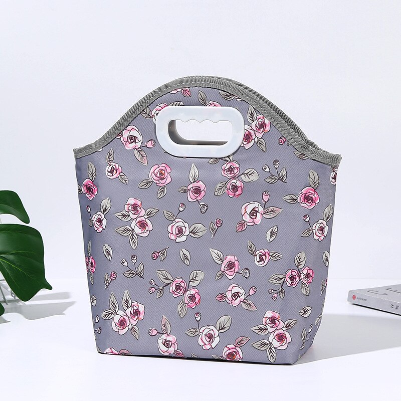 Bonamie Leuke Cartoon Flamingo Lunch Tas Geïsoleerde Tote Koeler Thermische Voedsel Picknick Ijs Zak Voor Vrouwen Kind Grote Capaciteit Pakket: Flower