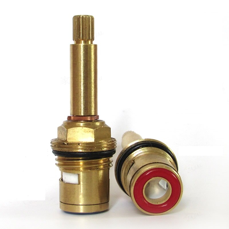 1/4 Drehung G1/2 Doppel Zähne Messing Patrone Zubehör Kalt Wasserhahn Schalter Keramik Ventil Core Doppel-griff Wasserhahn Ventil core