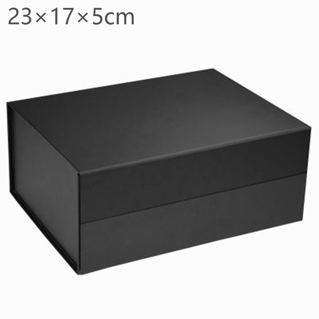 Shoe Box Clothing Black High-end Wedding Anniversary Party Box Custom Empty Box Clamshell Folding Box Packaging Box