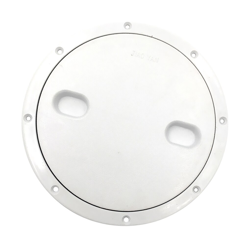 Marine 10.49 Inch Round Non Slip Inspection Hatch with Detachable Cover White