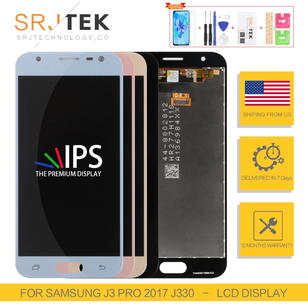 AMOLED LCD Screen for Samsung Galaxy J3 Pro J330F J330FN - 5.0 inch Display with Touch Digitizer