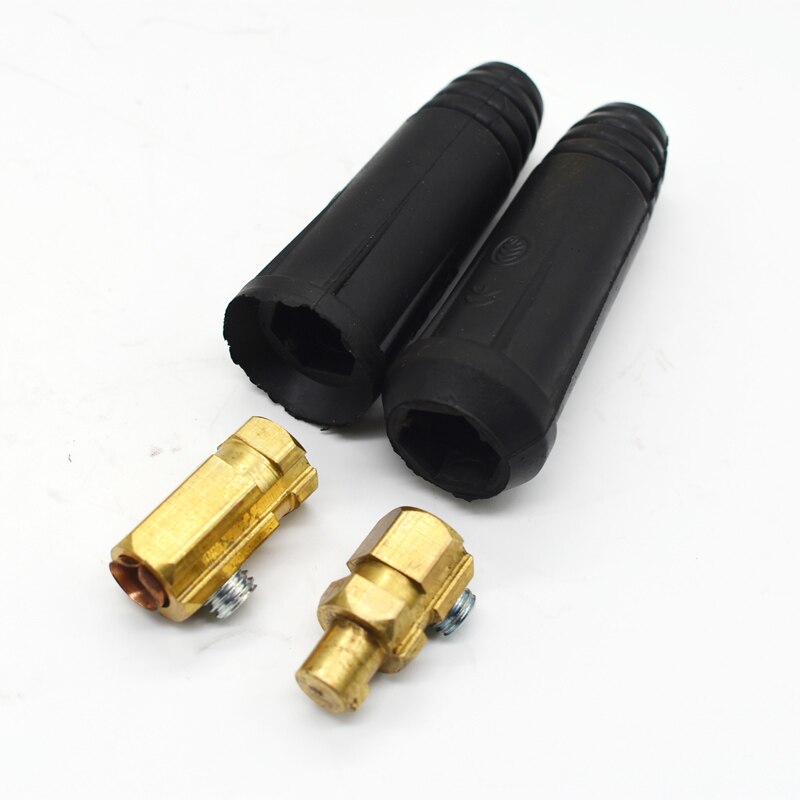 1 Pair 10-25mm European Electric Welding Machine Rapid Connectors Fitting Cable Connector-Plug 200Amp DKJ10-252