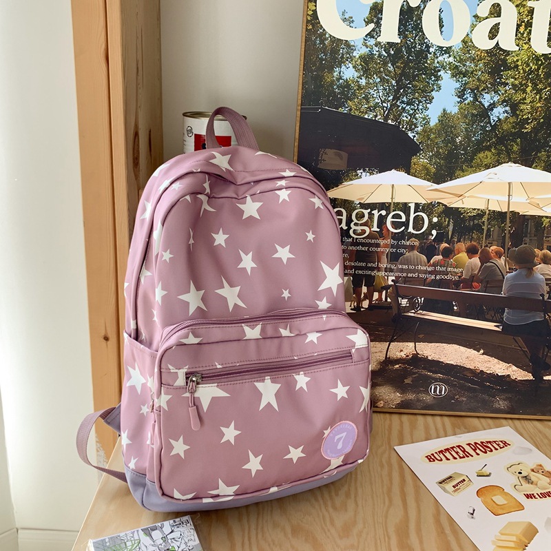 Sterrugzak voor dames heren 17-inch sterlaptoprugzak Collegetas Leuke reisrugzak Student Terug naar school Casual boekentas: Roze