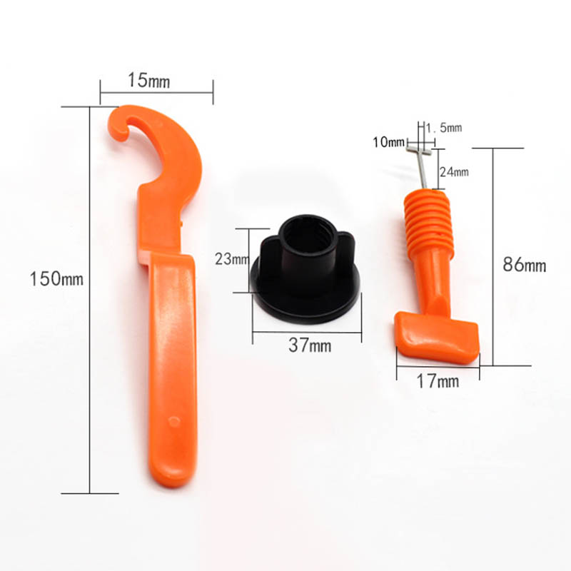 50pcs Plastic Flat Ceramic Leveler Floor Wall Construction Tools Reusable Tile Leveling System Kits LXY9 DC24