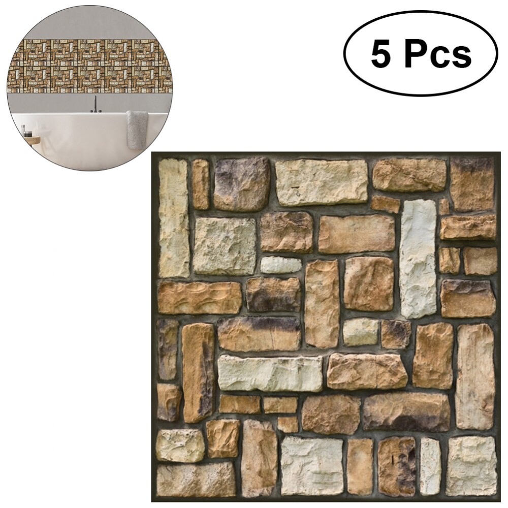 3D Zelfklevende Baksteen Patroon Behang Moderne Muur Achtergrond Tv Decor Behang Voor Slaapkamer Woonkamer 30X30cm (Patroon): As Shown 16