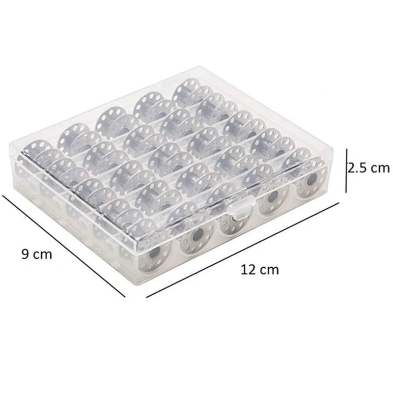 10pcs Metal Spool Box Necessary Spool For Household Sewing Machine Visible Mesh Storage Boxes DIY Sewing Tool Parts