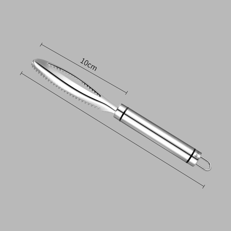 Escamas de peixe inoxidável raspagem raladores rápido remover peixe limpeza descascador raspador peixe osso pinças cozinha ferramenta acessórios gadge: Light Grey