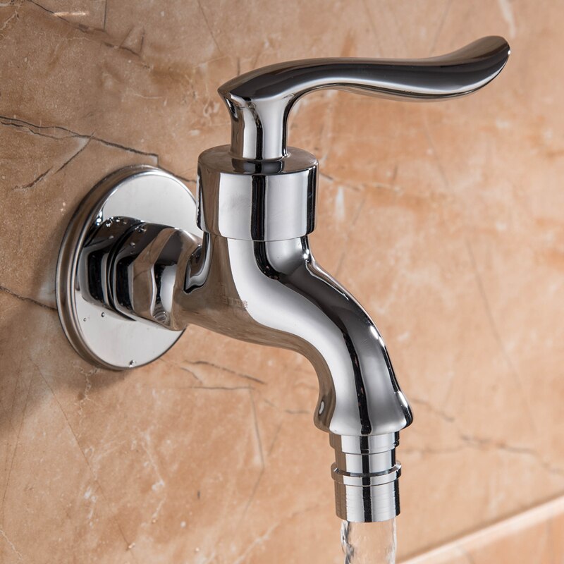 Brass Garden Faucet Wall Mounted Brushed Outdoor Bibcock Garden Wash Basin Mop Washing Machine Faucet Torneira parede
