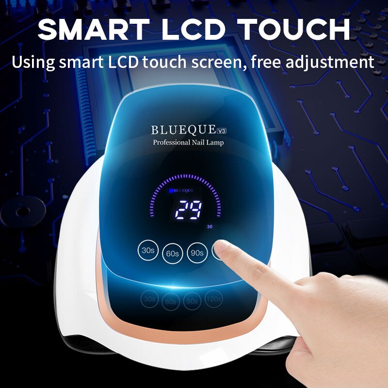 Krachtige Uv Led Lamp Voor Nagels Gel Droger 80W Lamp Voor Drogen Nagels Uv Gel Vernis Met Sensor Lcd display Lamp Voor Manicure