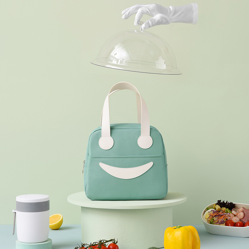 Smiley – sac à déjeuner fourre-tout de couleur unie, étanche, thermique, isolé, Portable, isotherme, Bento d&#39;extérieur pour aliments