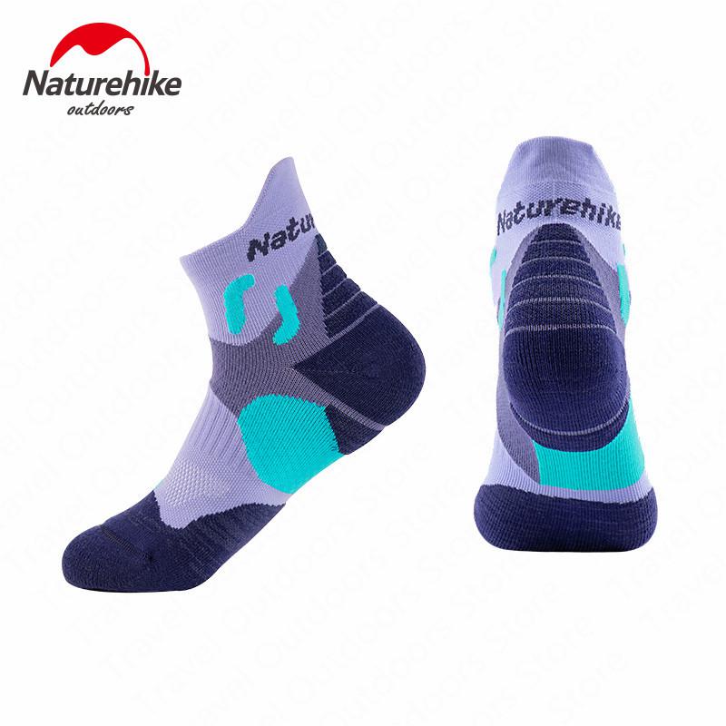 Naturehike Training Professionele Sokken Ademend Running Sokken Flexibele Sport Sok Sneldrogende Soft Basketbal Marathon Sok: Purple / M