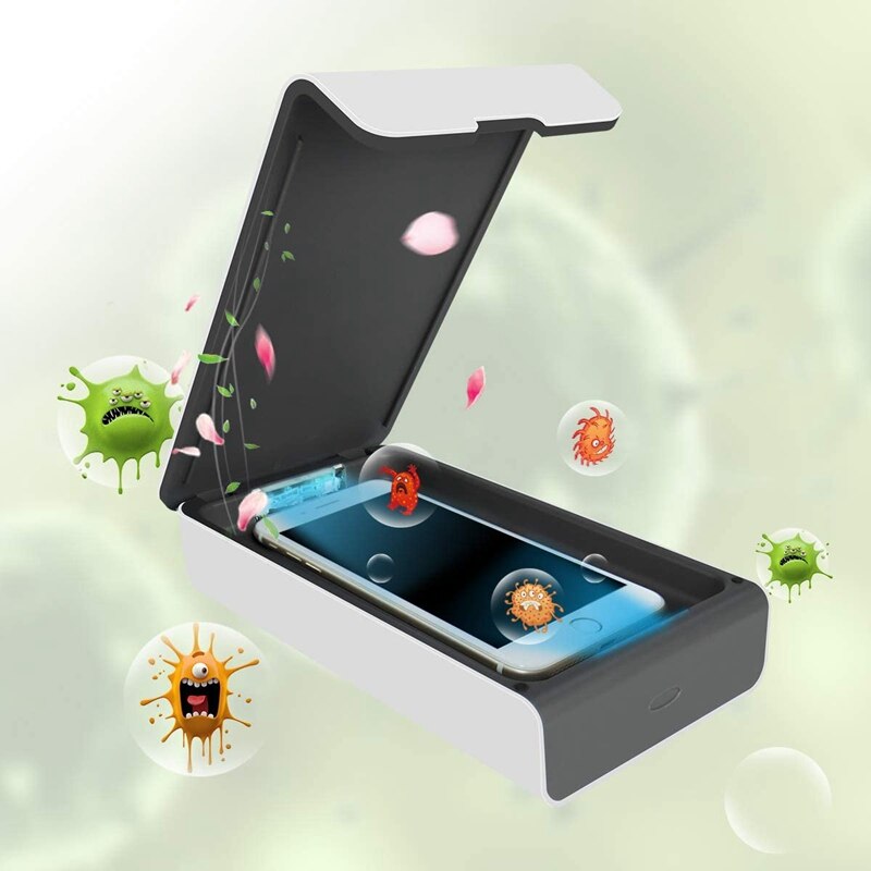 UV Smart Phone Cleaner,Portable Cell Phone Sterilizer,Aromatherapy Function Disinfector, Phone Cleaner Box with USB Charging for