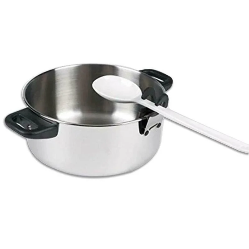 Pot Lepel Houder Pot Clip Houder Anti Verbranden Siliconen Grip voor Lepel Spatel Vork Kookgerei Lepel Rest Keuken Accessoires