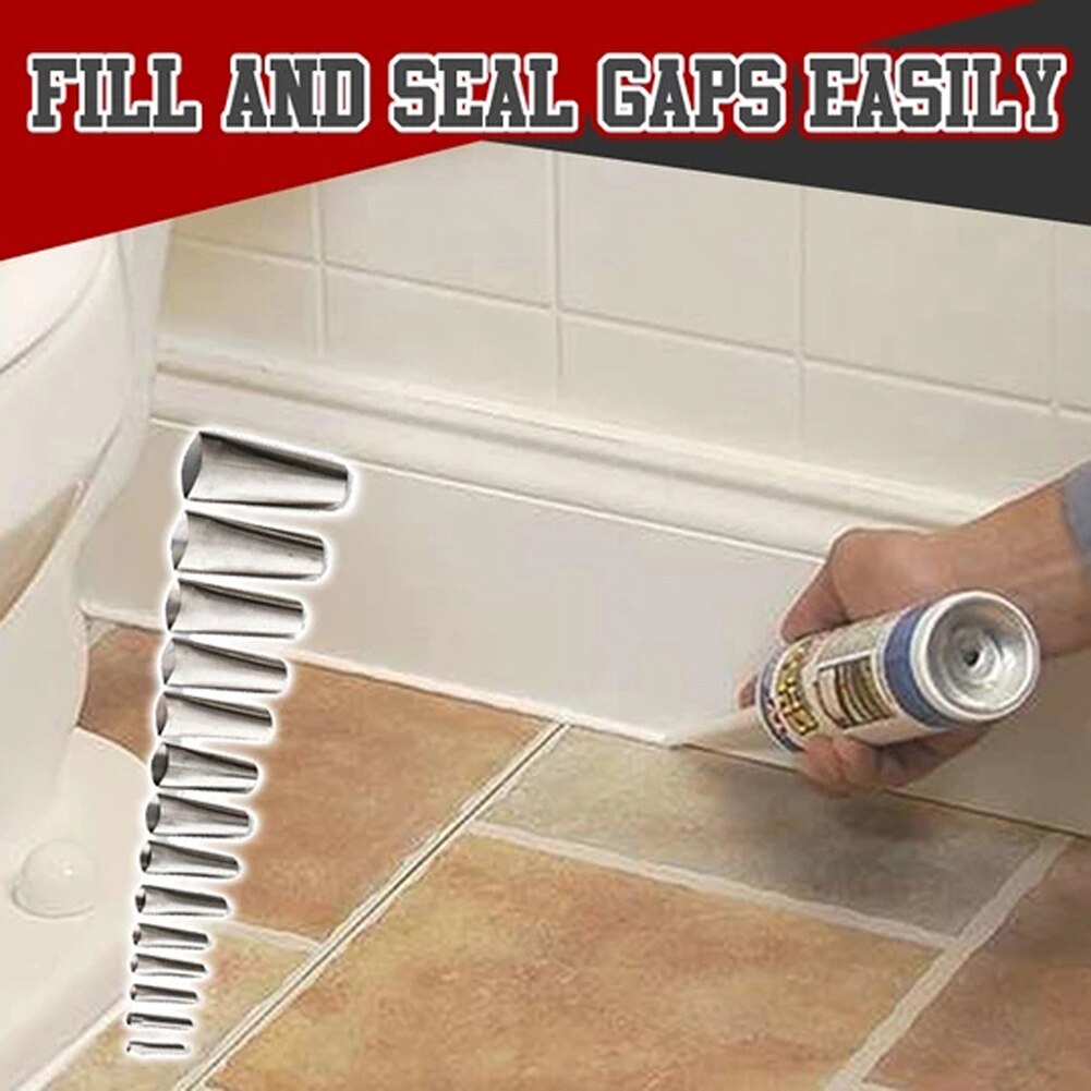 20pcs Caulking Finisher Stainless Steel Sealant Caulk Nozzle Finishing Tool